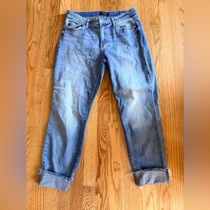 Judy Blue Denim Blue Jeans Boyfriend For  Size 11/30 Cuffed Hem